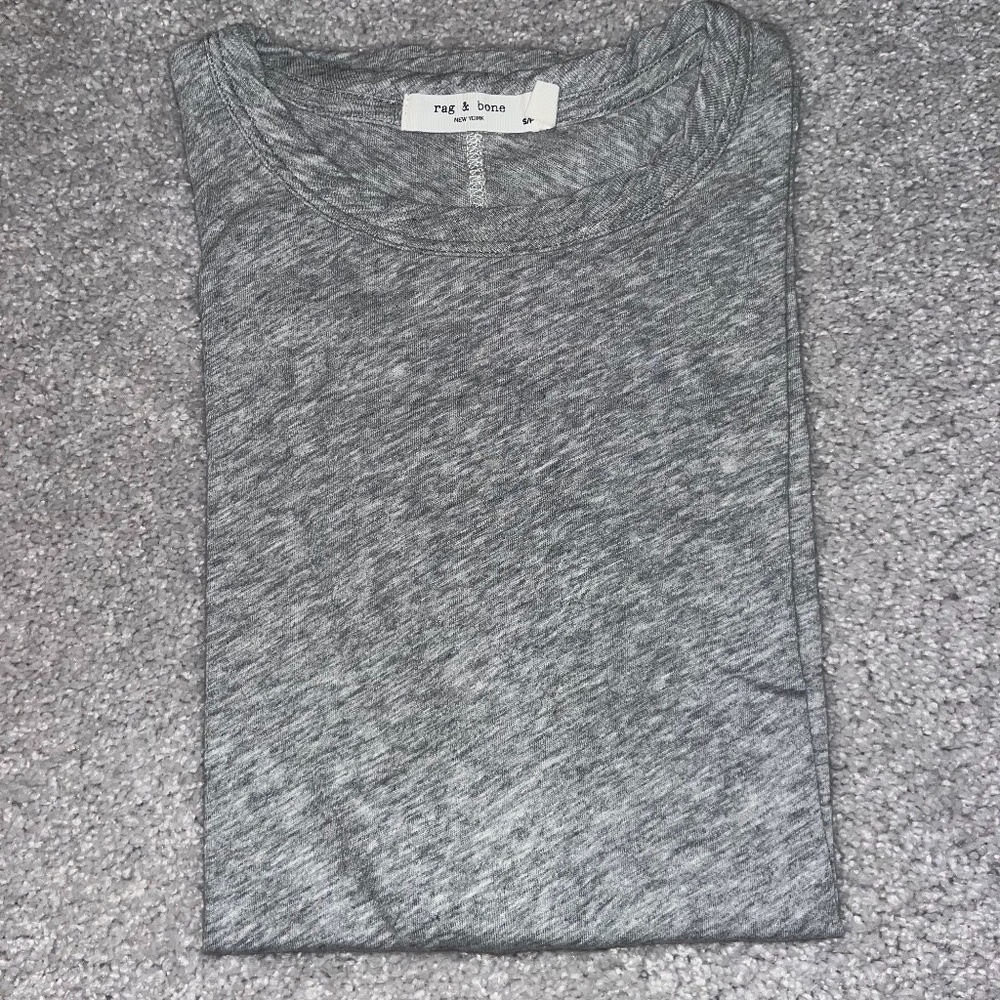 Rag & Bone The Slub Short Sleeve Tee SIZE SMALL, GREY